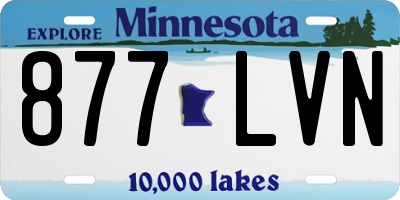 MN license plate 877LVN