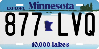 MN license plate 877LVQ