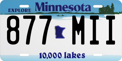 MN license plate 877MII