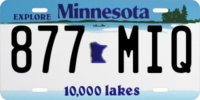 MN license plate 877MIQ
