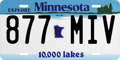 MN license plate 877MIV