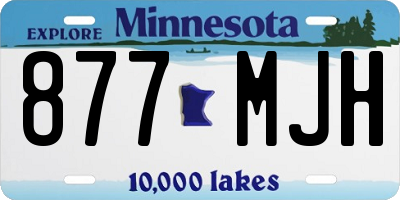 MN license plate 877MJH