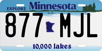 MN license plate 877MJL