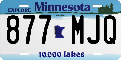 MN license plate 877MJQ