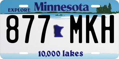MN license plate 877MKH