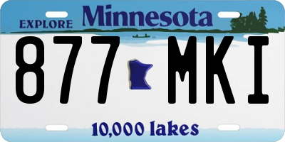 MN license plate 877MKI