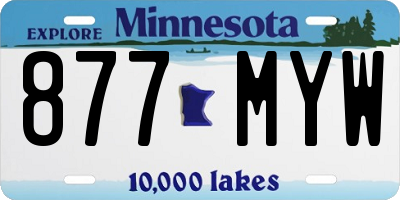 MN license plate 877MYW