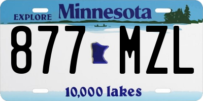 MN license plate 877MZL