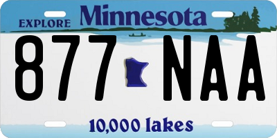 MN license plate 877NAA