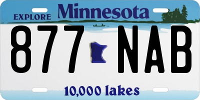 MN license plate 877NAB