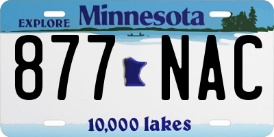 MN license plate 877NAC