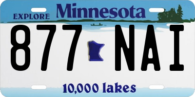 MN license plate 877NAI