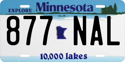 MN license plate 877NAL