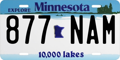 MN license plate 877NAM