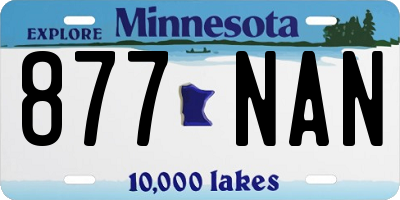 MN license plate 877NAN