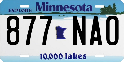 MN license plate 877NAO