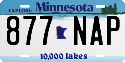 MN license plate 877NAP