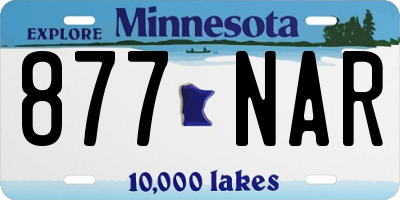 MN license plate 877NAR