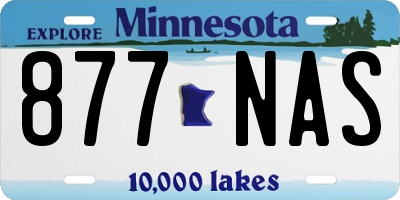 MN license plate 877NAS
