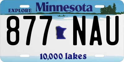 MN license plate 877NAU