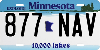 MN license plate 877NAV