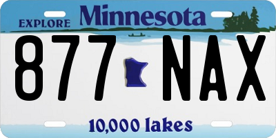 MN license plate 877NAX