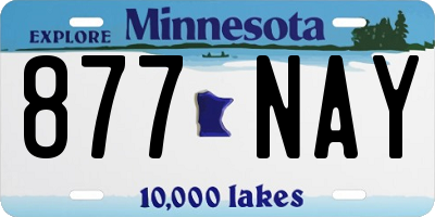 MN license plate 877NAY