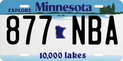 MN license plate 877NBA