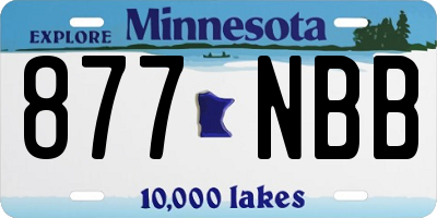 MN license plate 877NBB