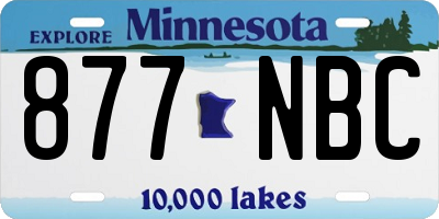 MN license plate 877NBC