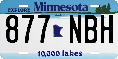 MN license plate 877NBH