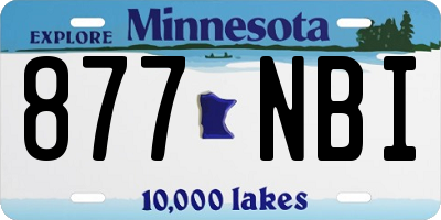 MN license plate 877NBI