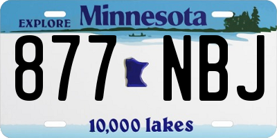 MN license plate 877NBJ