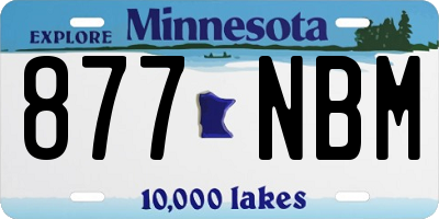 MN license plate 877NBM