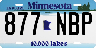 MN license plate 877NBP