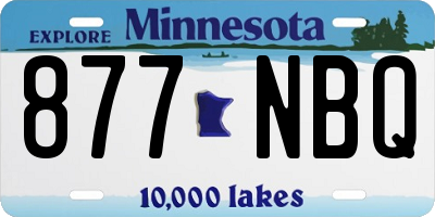 MN license plate 877NBQ
