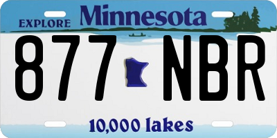 MN license plate 877NBR