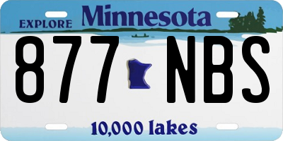 MN license plate 877NBS