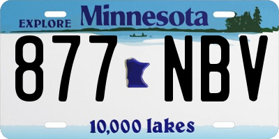MN license plate 877NBV