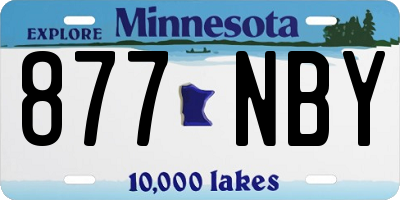 MN license plate 877NBY