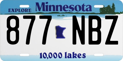 MN license plate 877NBZ