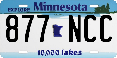 MN license plate 877NCC