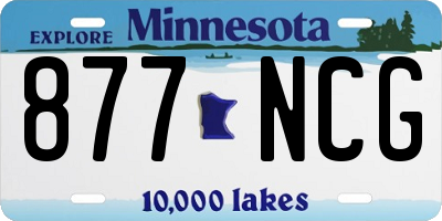 MN license plate 877NCG