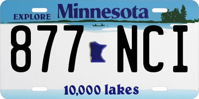 MN license plate 877NCI