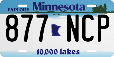 MN license plate 877NCP