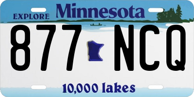 MN license plate 877NCQ