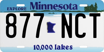 MN license plate 877NCT