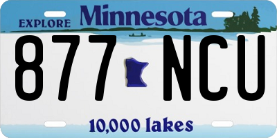 MN license plate 877NCU