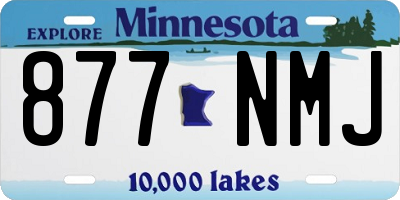 MN license plate 877NMJ