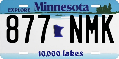 MN license plate 877NMK